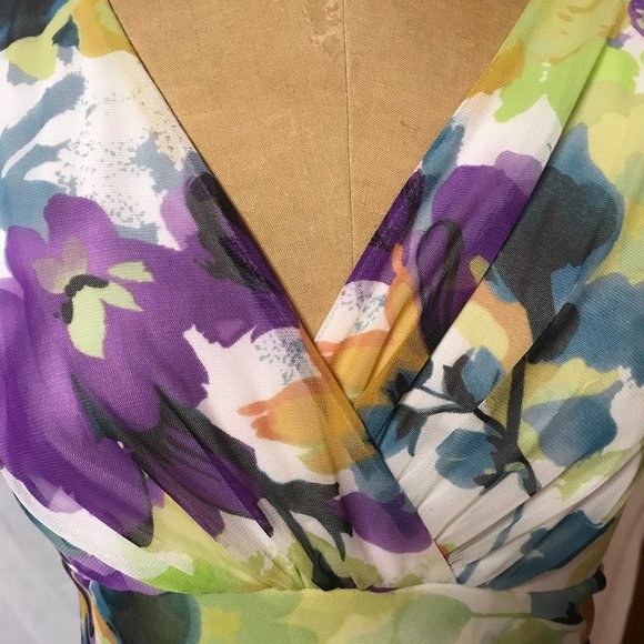 Stunning Floral Structured Sleeveless Dress - Picture 6 of 6